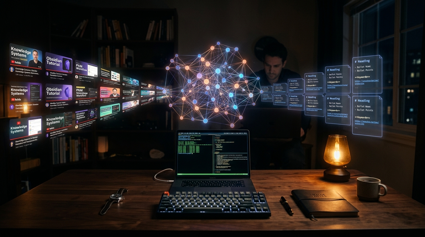 Research Engine: Claude Code, NotebookLM & Obsidian im Team